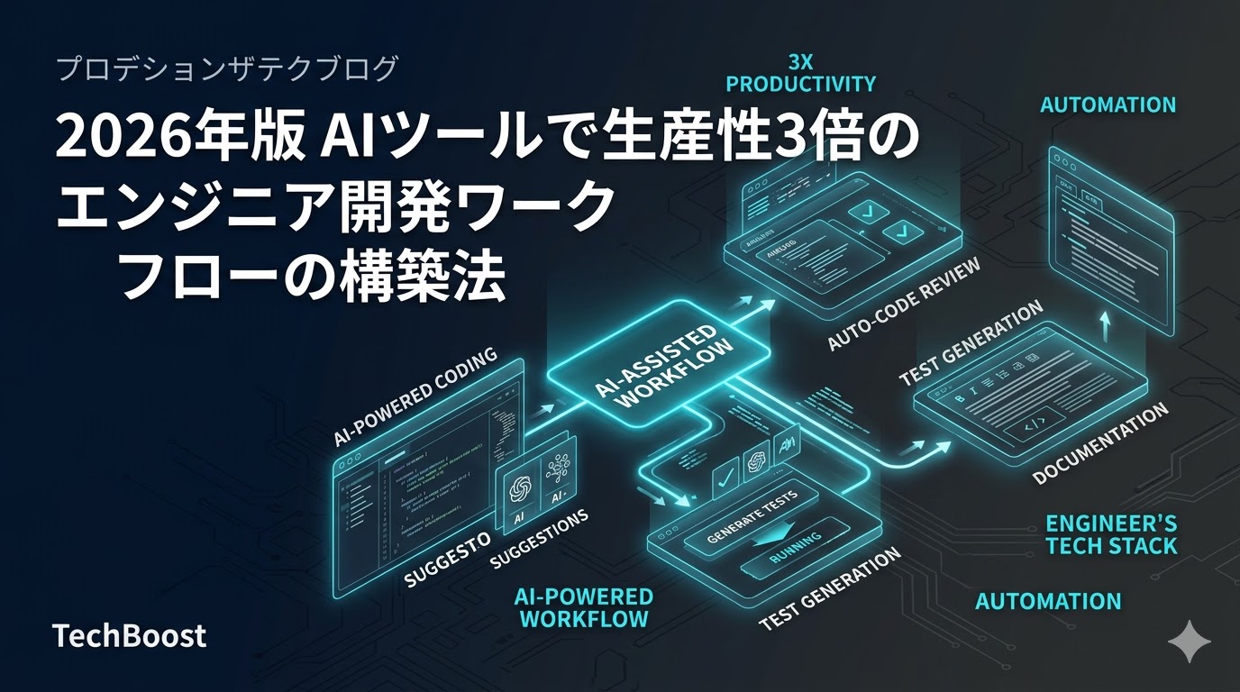 2026年版 AIツールで生産性3倍のエンジニア開発ワークフロー構築法