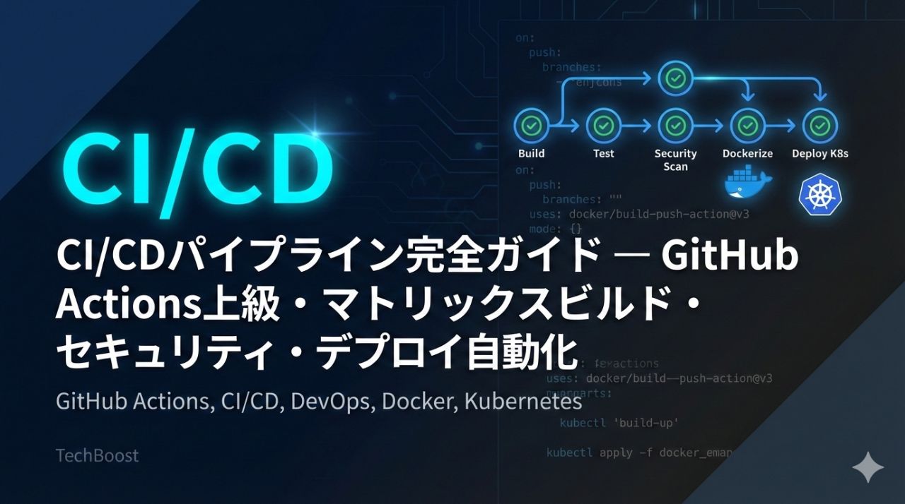 CI/CDパイプライン完全ガイド — GitHub Actions上級・マトリックスビルド・セキュリティ・デプロイ自動化