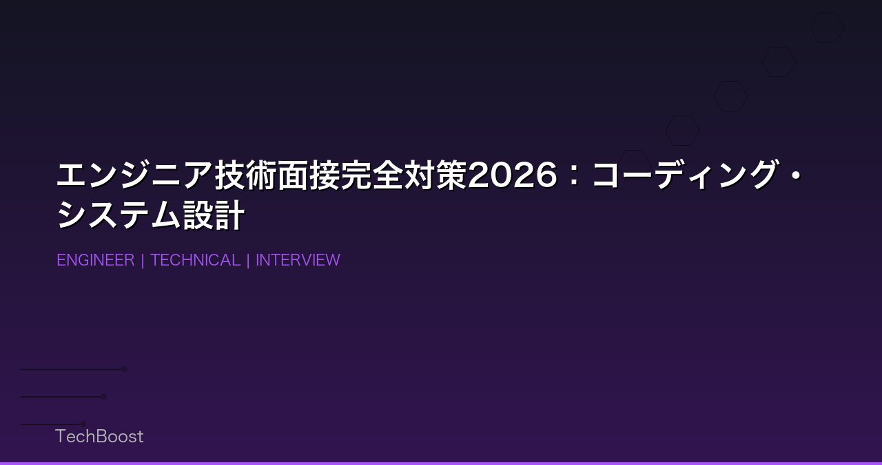 エンジニア技術面接完全対策2026：コーディング・システム設計