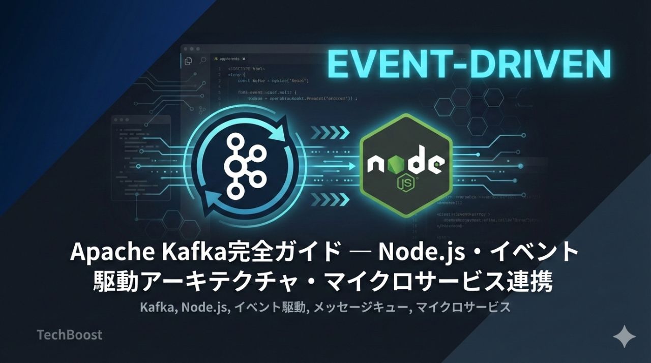 Apache Kafka完全ガイド — Node.js・イベント駆動アーキテクチャ・マイクロサービス連携
