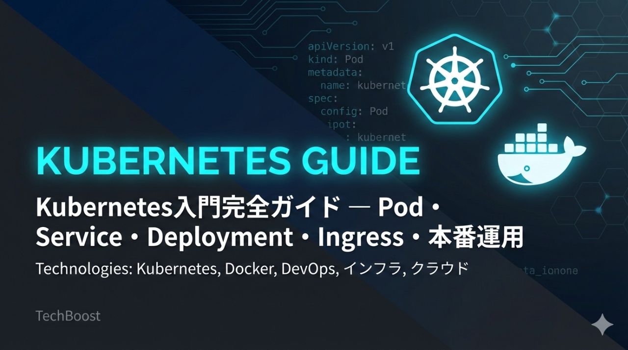 Kubernetes入門完全ガイド — Pod・Service・Deployment・Ingress・本番運用