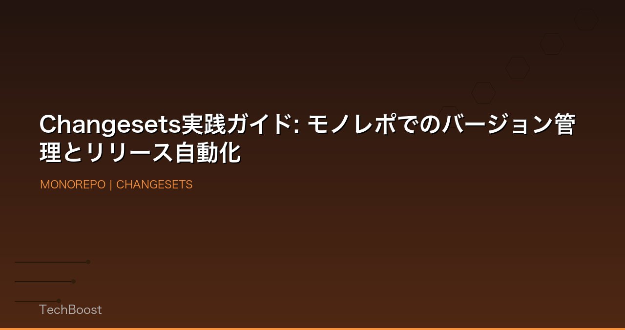 Changesets実践ガイド: モノレポでのバージョン管理とリリース自動化