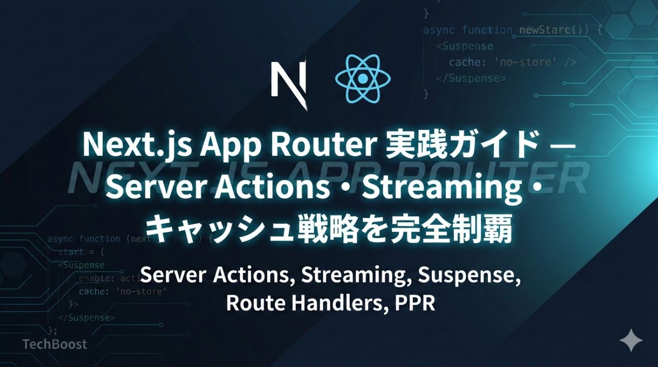 Next.js App Router 実践ガイド