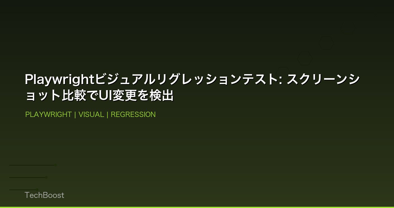 Playwrightビジュアルリグレッションテスト: スクリーンショット比較でUI変更を検出