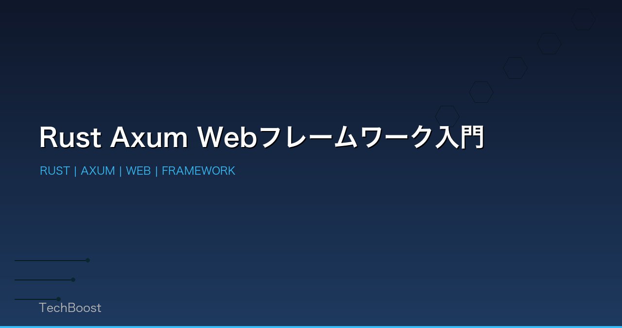 Rust Axum Webフレームワーク入門