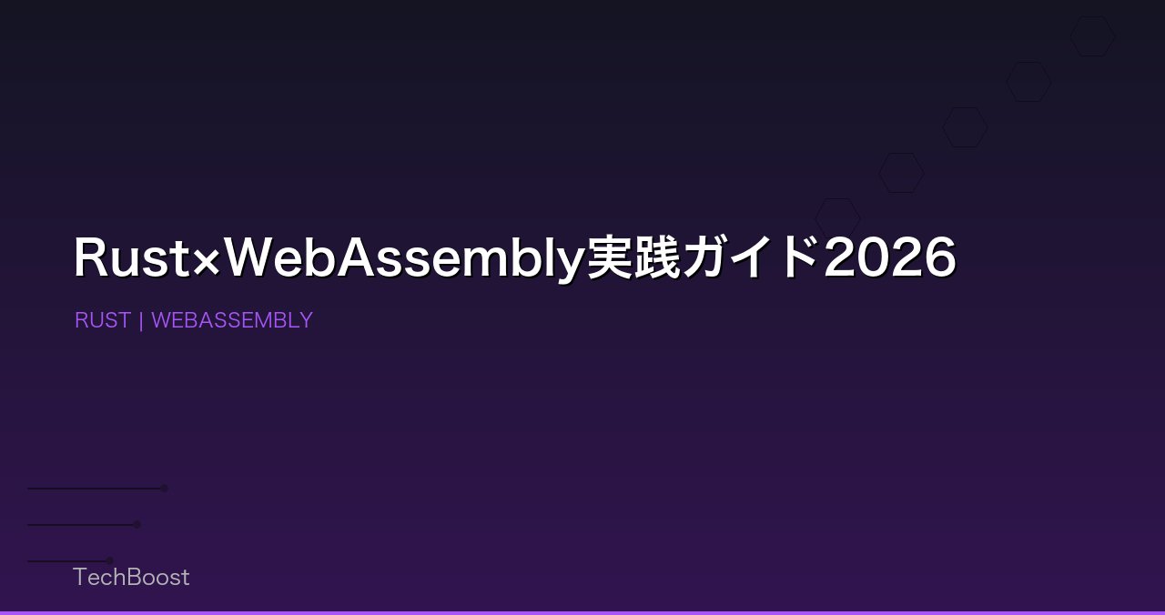 Rust×WebAssembly実践ガイド2026