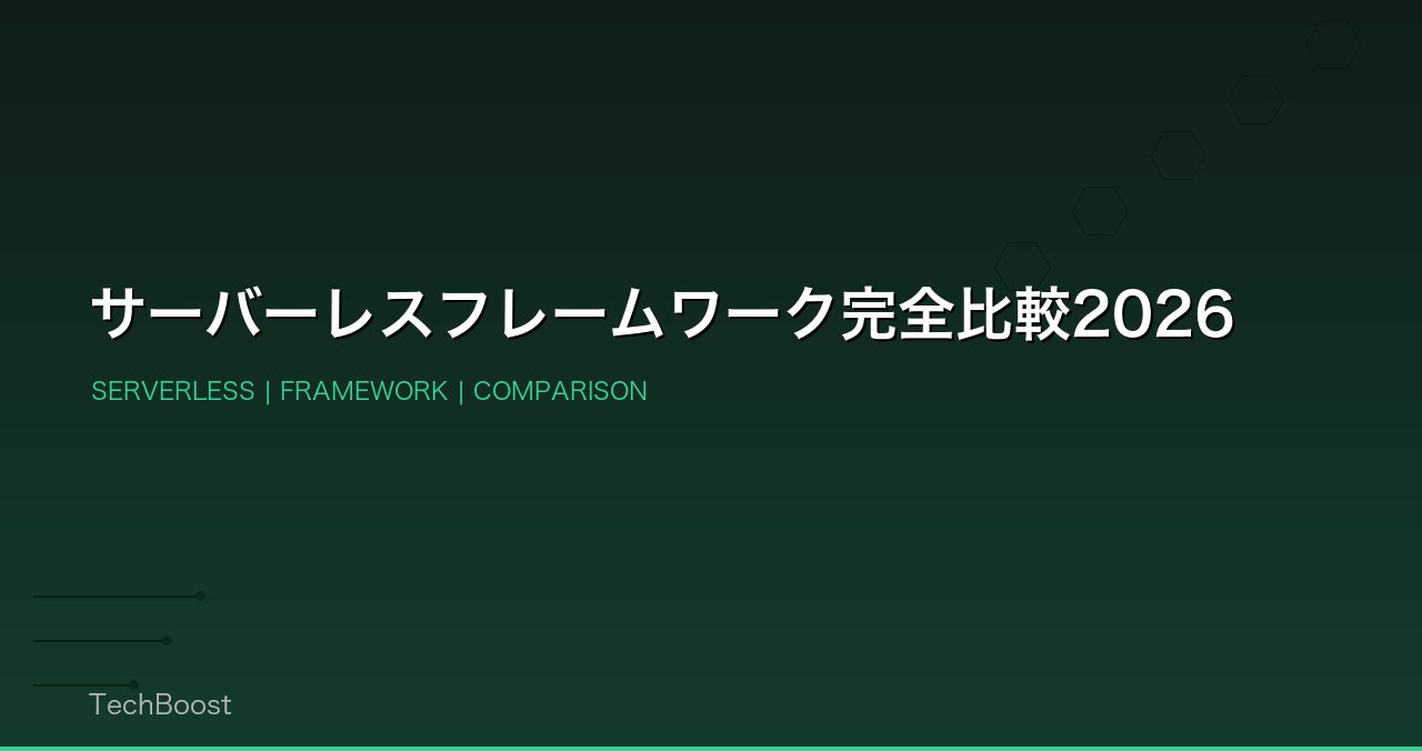 サーバーレスフレームワーク完全比較2026