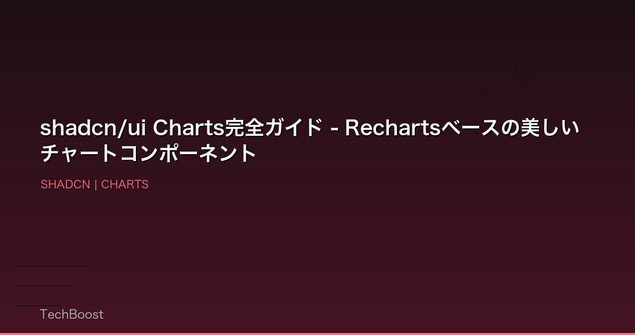 shadcn/ui Charts完全ガイド - Rechartsベースの美しいチャートコンポーネント
