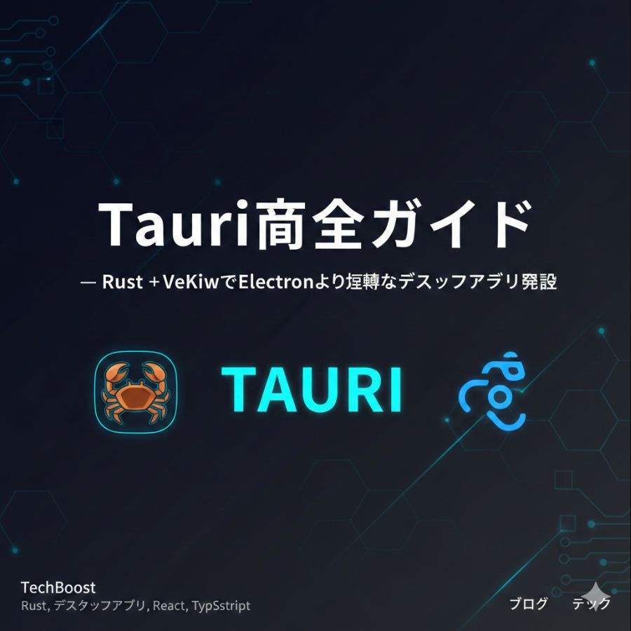 Tauri完全ガイド — Rust + WebViewでElectronより軽量なデスクトップアプリ開発