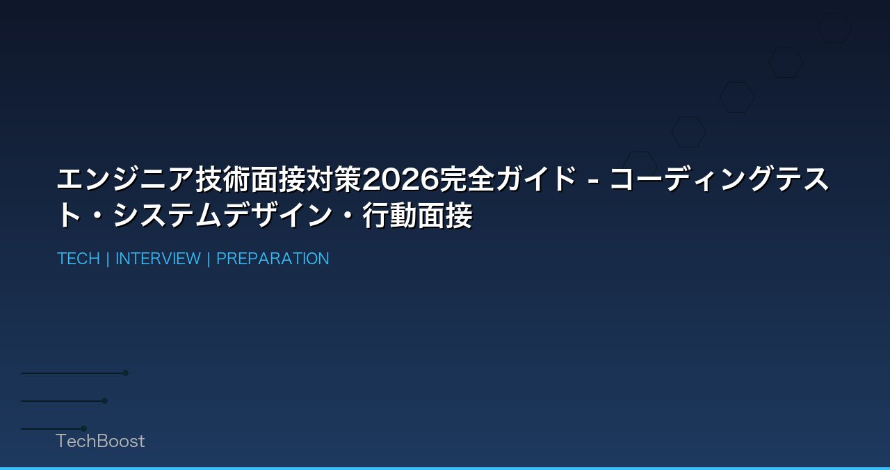 エンジニア技術面接対策2026完全ガイド - コーディングテスト・システムデザイン・行動面接