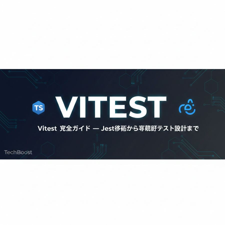 Vitest 完全ガイド — Jest移行から実践的テスト設計まで